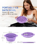 Face Ice Bath Bowl with Built-in Ice Tray, Collapsible Silicone Face Ice Plunge - Image 9