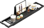 Bathtub Tray Caddy Black by Unknown