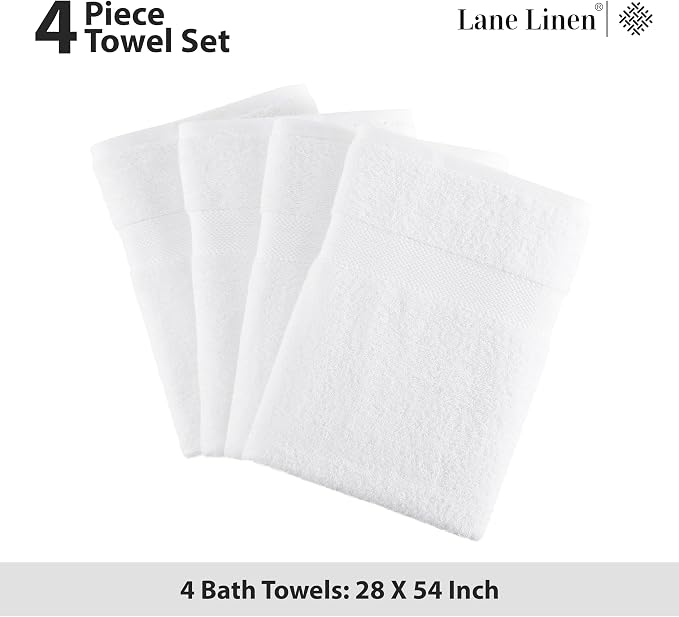 LANE LINEN Set of 4 Bath Towel - Image 5