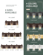 3-Light Bathroom Light Fixtures, Modern Vanity Light - Image 7