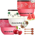 3 PCS Bee Lip Balm Lip Mask Honey Pot, Watermelon & Cherry & Coconut Lip Mask by Unknown