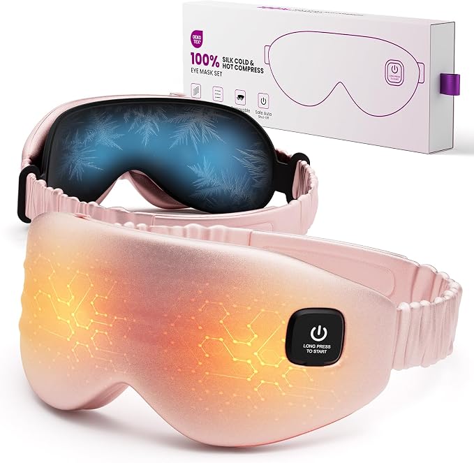 100% Silk Wireless Heated Eye Mask by Azang