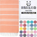 HAVLULAND Turkish Beach Towels, Oversized 40"x72" Turkish Bath Towel, Highly by Havluland