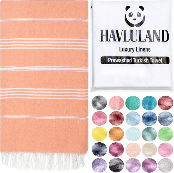 HAVLULAND Turkish Beach Towels, Oversized 40"x72" Turkish Bath Towel, Highly by Havluland