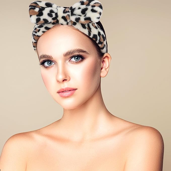 Casoty 8 Pack Leopard Spa Headbands - Image 6