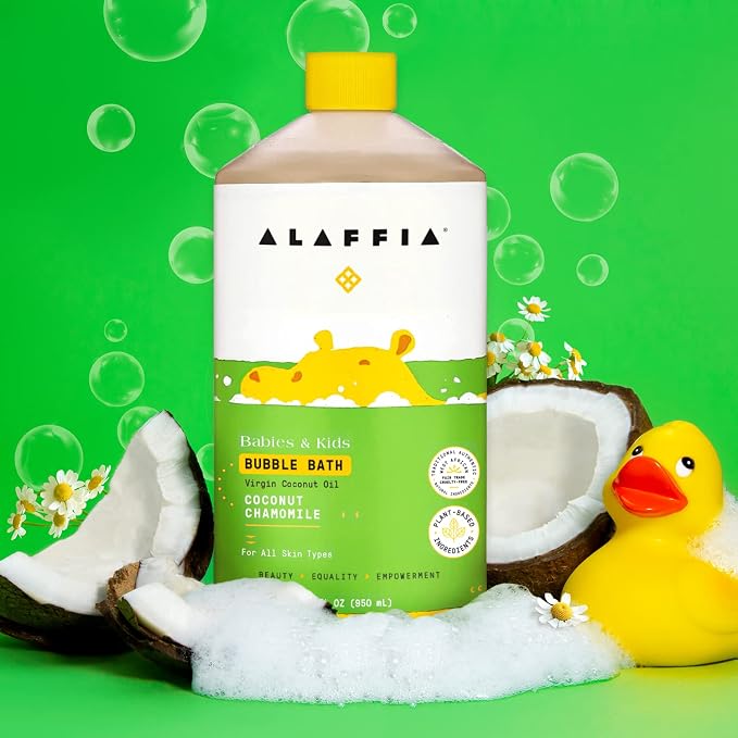 Alaffia Babies & Kids Bubble Bath, Coconut Chamomile, Pump Included – Gentle - Image 7