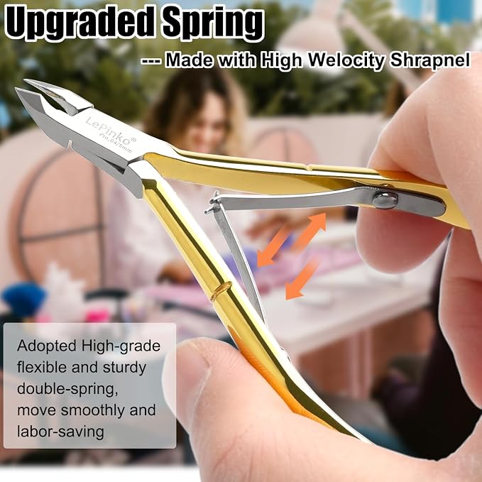 LePinko 4 Packs Upgraded Cuticle Trimmer kit, Sharp Dead Skin Clipper, - Image 5