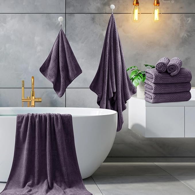 Ycosy 4 Pack Extra Large Microfiber Bath Towels Set, 35x70 inches, Less Lint - Image 5