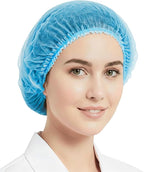 Disposable Bouffant Caps 21 Inch Non Woven Hair Net Elastic Head Cover by C-Cure