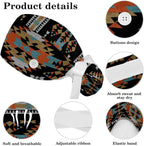 Ethnic Aztec Pattern Adjustable Scrub Cap Hat - Image 4