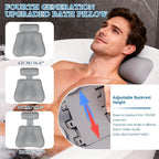 Upgraded Silicone Bath Pillow, 4D Press Inflatable Airbag and Non-Slip Large - Image 2