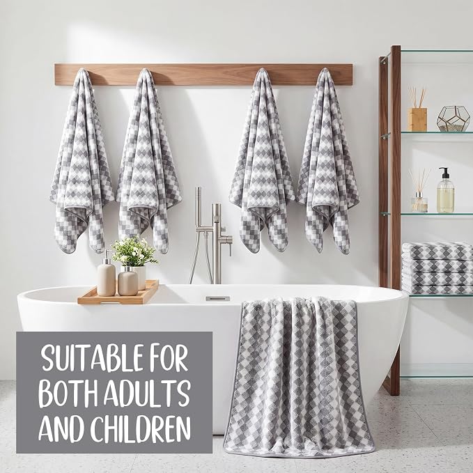 SmoothNovelty 16 Pack Microfiber Bath Towels Bulk 27'' x 60'' Oversized Size - Image 6