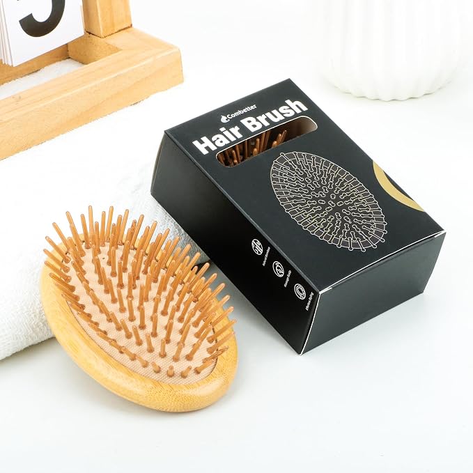 Bamboo Brush for Hair Growth Combetter, Natural Wood Brush, Mini Hair Scalp - Image 8