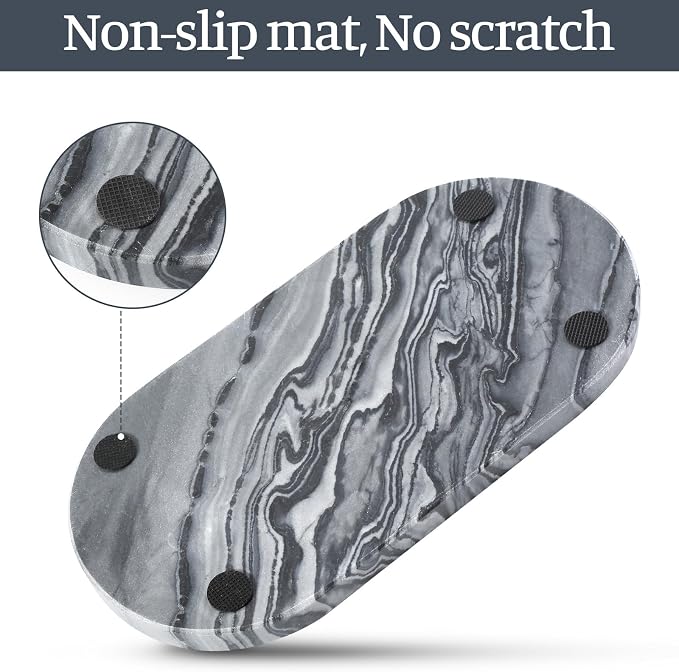 Koville Natural Marble Tray, Catchall - Image 3