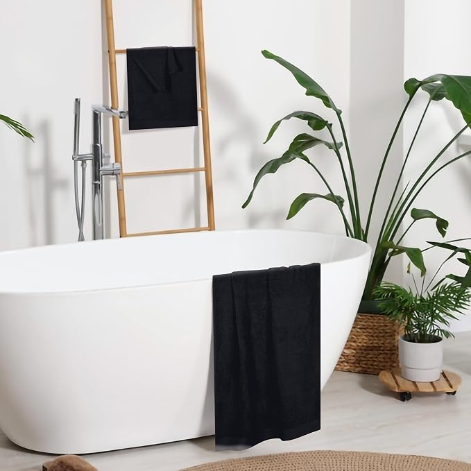 Ultra Soft 3 Pack Cotton Towel Set, Contains a Bath Towels 28x55 inch, a Hand - Image 5