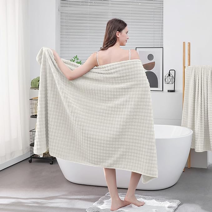 KBY Bath Towels Set of 2, Extra Large Bath Sheets 40X80 Inches, Quick Dry - Image 3