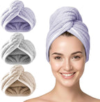 3 Pack Microfiber Hair Towel Wrap by YHPDYL