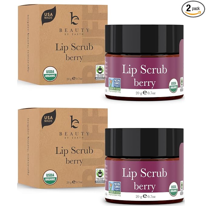 USDA Organic Lip Scrub Berry by BeautybyEarth