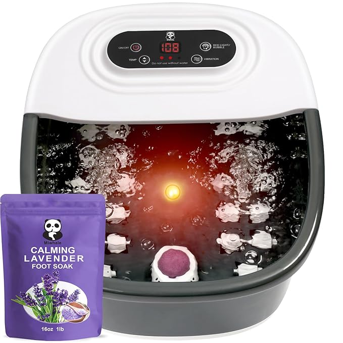 Foot Spa Bath Massager with Heat Bubbles and Vibration Massage and Jets by Unknown