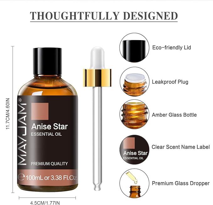 Anise Star Essential Oil, MAYJAM Pure Anise Star Oils - Image 6