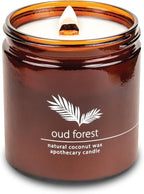 Hemlock Park Oud Forest Apothecary Hand-Poured Scented Candle | Crackling Wood by HemlockPark