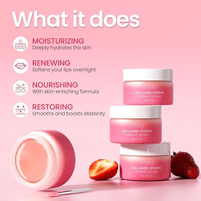 Collagen Lip Mask, Hydrating Lip Balm, Lip Moisture - Image 4