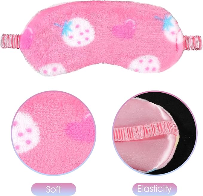 2PCS Plush Sleeping Eye Mask Soft Plush Eye Mask Fuffy Eye Cover Comfortable - Image 3