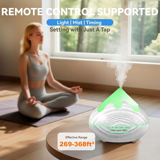 500ML Essential Oil Diffuser, Large Aromatherapy Diffuser - Image 7