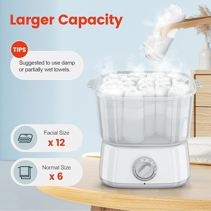 Hot Towel Warmer, Rapid Heating Towel Steamer - Image 4