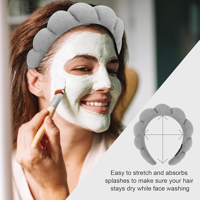 3 Pack Terry Cloth Spa Headbands - Image 3