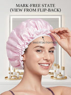 Aquior Shower Cap for Women, Waterproof Reusable Hair Cap - Image 4