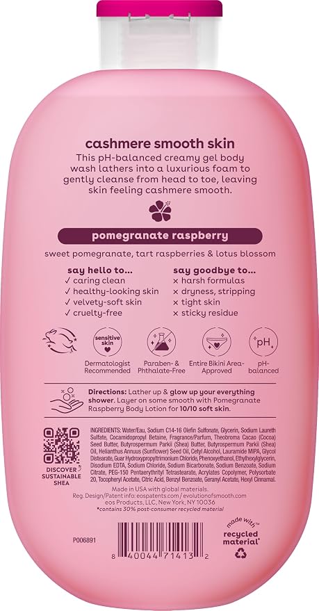 eos Cashmere Body Wash – Pomegranate Raspberry, Moisturizing Body Wash - Image 9