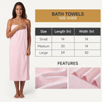 REDKISS 6 Piece Pink Towel Set, Extra Large Microfiber Bathroom Towels Set - Image 3