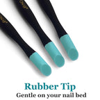 IVON 3 Pack Cuticle Trimmer Pusher Remover, Rubber Tip Gentle on Nail Bed - Image 2