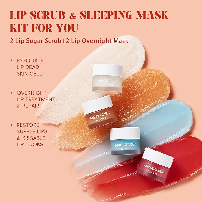 ANRCOLLECT Lip Scrub and Lip Mask Set- Lip Treatment Care Kit - Image 2