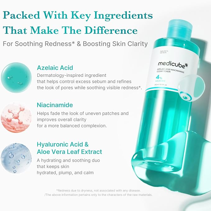 medicube Azelaic Acid Niacinamide Clarifying Toner | Troubled Skin Care - Image 3
