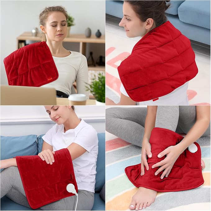 Comfytemp Weighted Heating Pad for Back & Period, 12x24 Extra Large Electric - Image 7