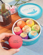 Aofmee Bath Bombs, Natural Handmade Fizzies Gift Set, Spa Organic Bathbombs - Image 7