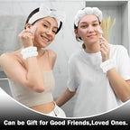 Zkptops 6Pcs Spa Headband for Washing Face Wristbands Set Women Bubble Makeup - Image 2