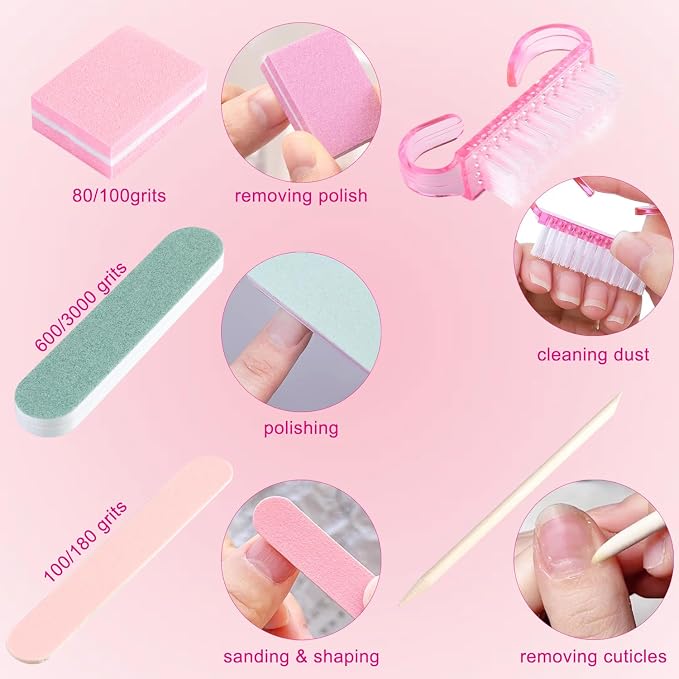 Fcozpjk Disposable Manicure Kit Basics 5PCS Nail Kit, Mini Nail Files Buffers - Image 5