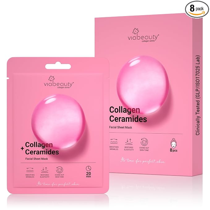 VIABEAUTY 8 Pack of Collagen Face Mask by Unknown