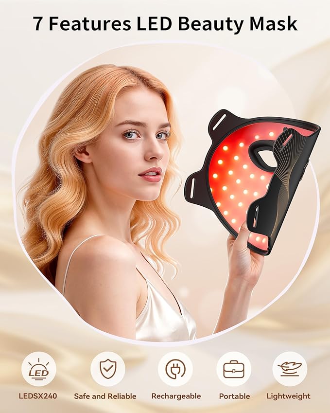 Red Light Therapy for Face, LED Light Therapy Mask Skin Care Mask & Neck - Image 4