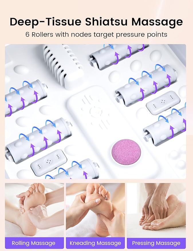 RIKE Collapsible Foot Spa with Fast PTC Heating and Massage, 14 Temp Control - Image 4