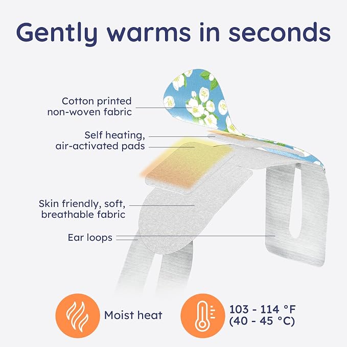 16 Pack Jasmine Steam Eye Mask for Dryness, Strain & Relaxation, Heated Eye - Image 3