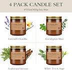 M&SENSE 4 Pack Candle Gift Set, Scented Candle Sets - Image 2