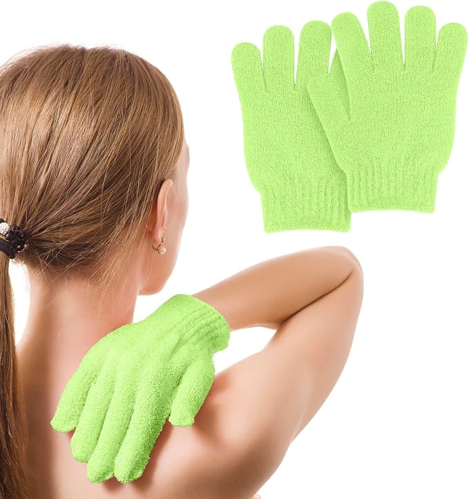 MOLOPPO 2 PCS Exfoliating Glove, Scrub Gloves Exfoliating, Body Exfoliator by MOLOPPOCase