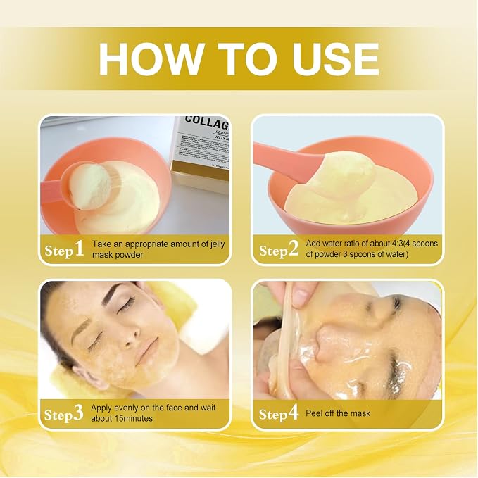 Jelly Mask for Facials Professional, Hydrating & Moisturizing Peel-Off Natural - Image 4