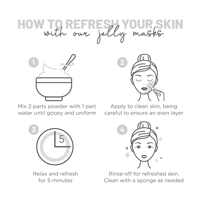 BRÜUN Jelly Mask Jar White Gold Glycolic AC AHA Peel-Off Face Care Rubber Mask - Image 4