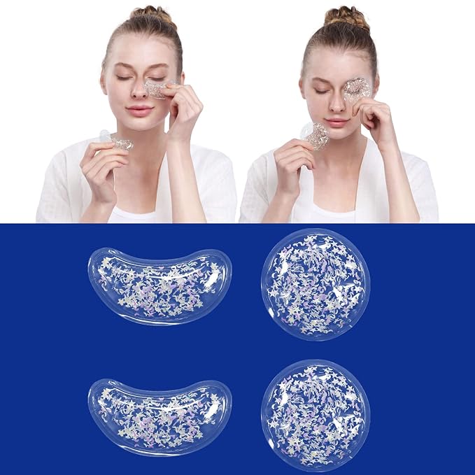 ZNÖCUETÖD Gel Ice Pack Reusable Cooling Eye Pads and Under Eye Patches - Image 2