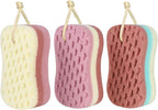 3 Pcs Big Bath Sponge for Women, Sponge Loofah Body Scrubber Shower Sponge for by KECUCO